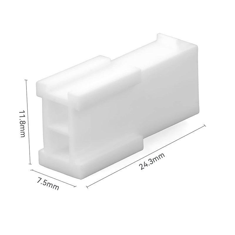 JRready JRN011 2 Pin Molex 4.2 Pitch Mini-Fit Jr Connector 5557 Series Power Wire Connector Kit Plug Receptacle Housing 18-24AWG Crimp Terminals Pin Sockets Natural(20 sets)
