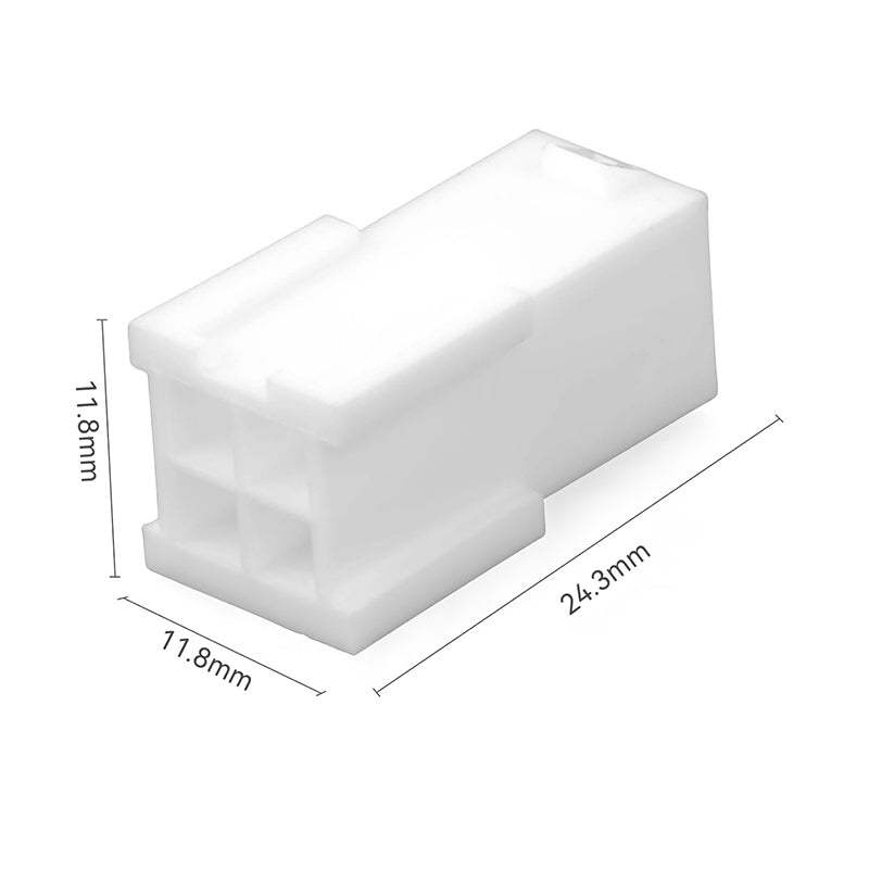 JRready JRN011 4 Pin Molex 4.2 Pitch Mini-Fit Jr Connector 5557 Series Power Wire Connector Kit Plug Receptacle Housing 18-24AWG Crimp Terminals Pin Sockets Natural(20 sets)