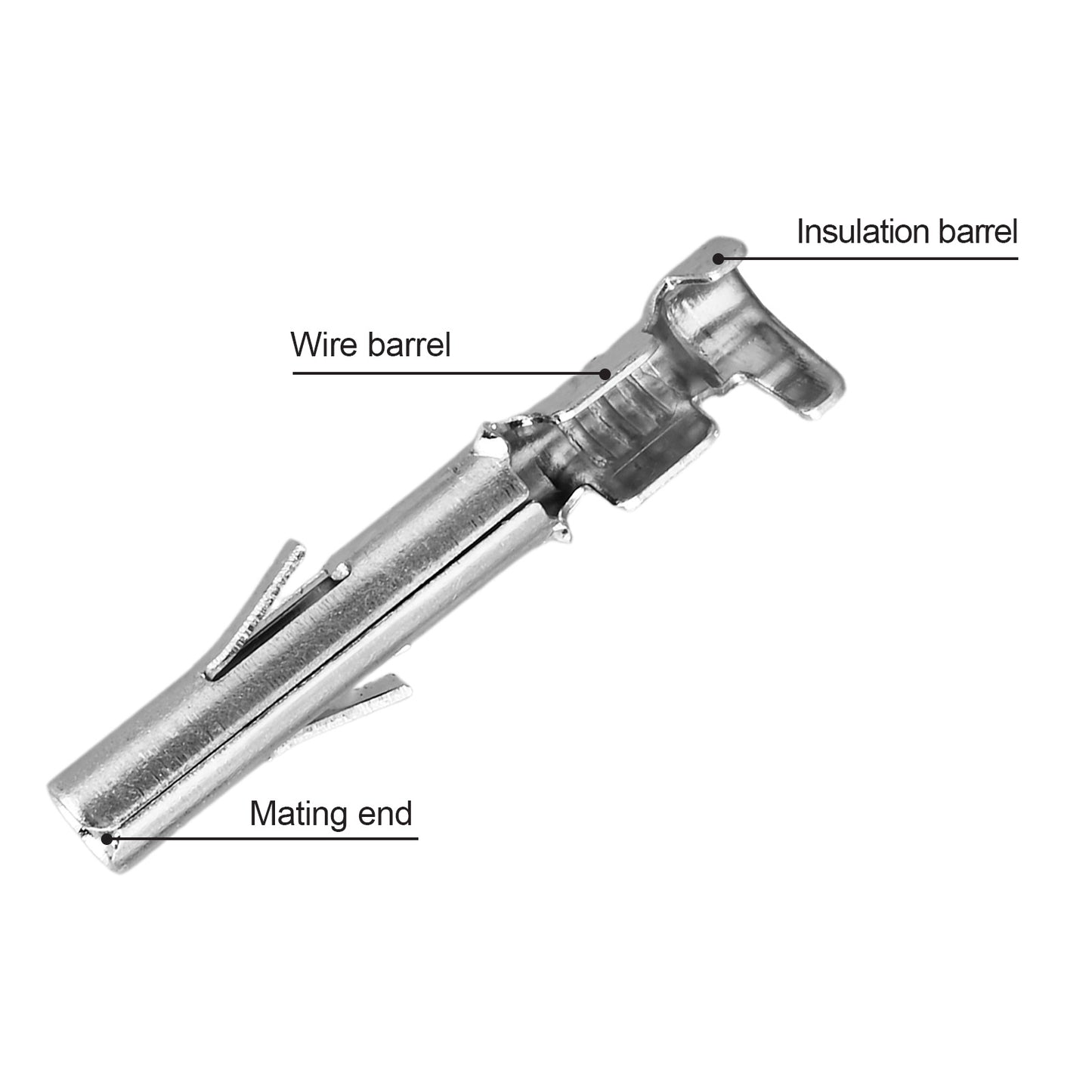 JRready ST6576 JRN001 .250" Molex MLX Compatible Terminal Kit, Crimp Terminals Auto Electrical Wire Connectors, Pin JRN001-TBM/ Socket JRN001-TBF Terminals for 14-20 AWG Wire Size (100 Sets)