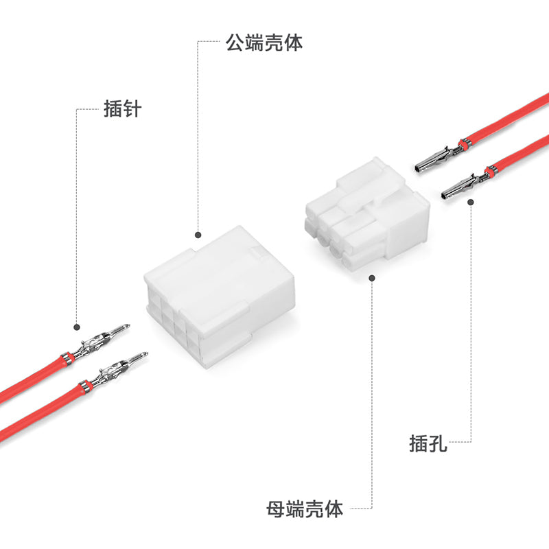 JRready JRN011 8 Pin Mini-Fit Jr Power Connector Receptacle Housing Plug Automotive Electrical Crimp Terminals 18-24AWG Connectors Compatible with Molex Mini-Fit Jr. 4.2mm Pitch(20 sets)
