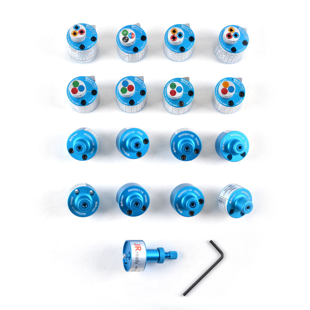JRready ST5170: M22520/1 Positioner Kit-8 Turret Heads, 8 Single Positioners, 1 UH2-5 Universal Positioner
