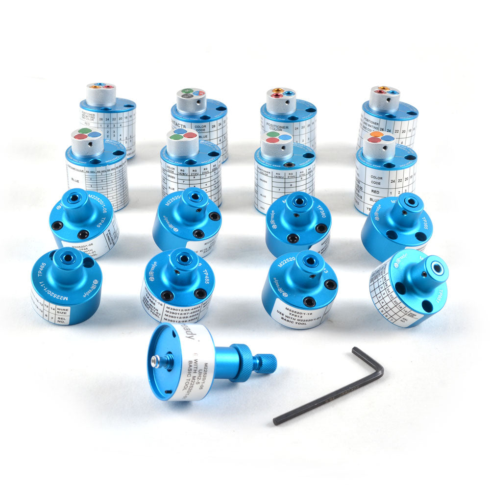 JRready ST5170: M22520/1 Positioner Kit-8 Turret Heads, 8 Single Positioners, 1 UH2-5 Universal Positioner