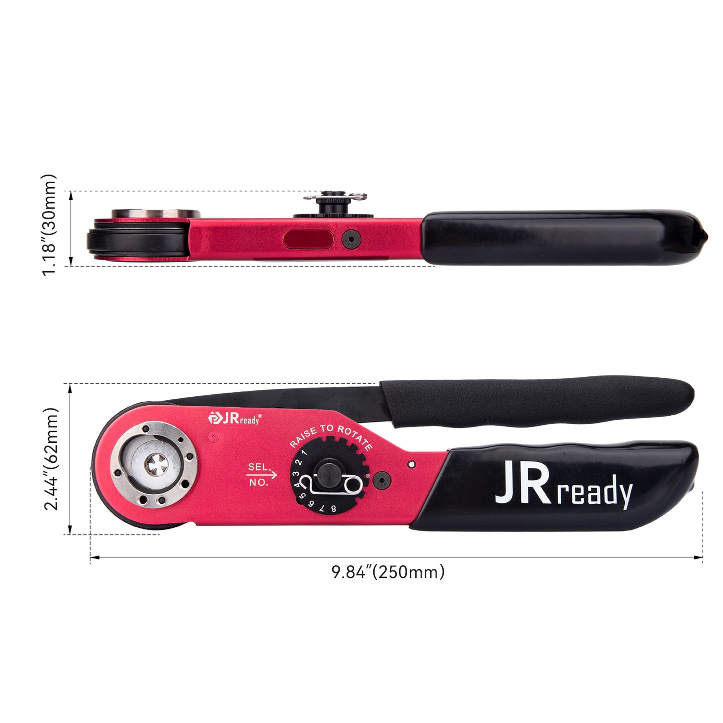 JRready ACT-M309 (YJQ M309) Mid-Current Range Adjustable Crimp Tool 8-18AWG (8.37-0.8107mm²)