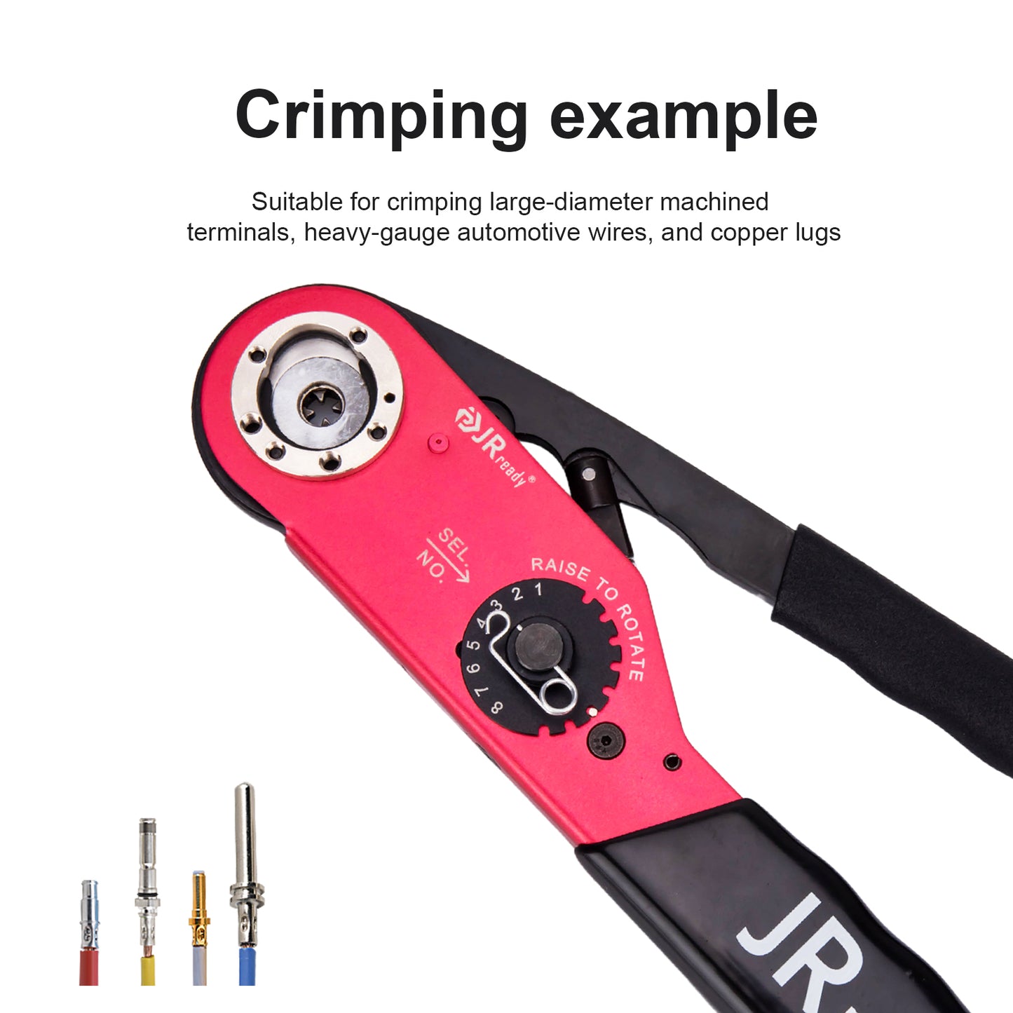 JRready ACT-M309 (YJQ M309) Mid-Current Range Adjustable Crimp Tool 8-18AWG (8.37-0.8107mm²)