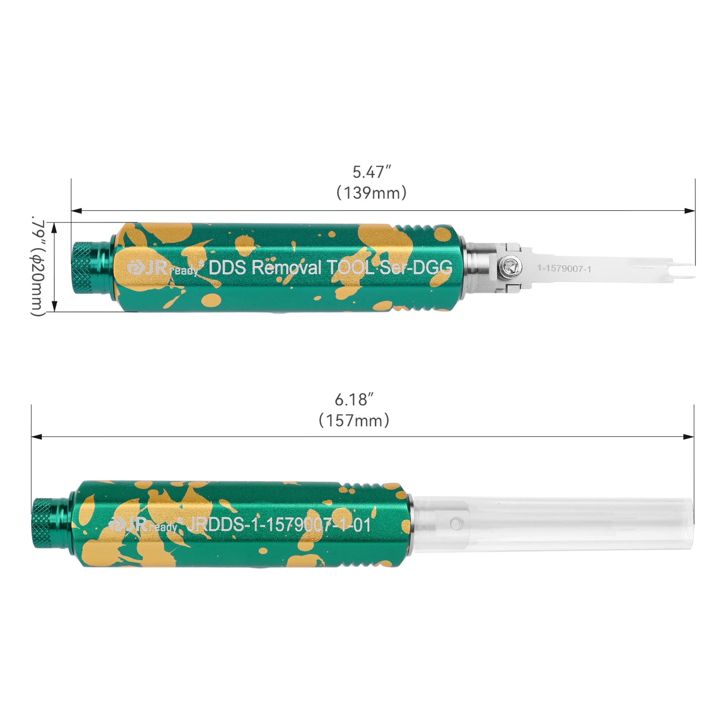 JRready JRDDS-1-1579007-1-01 Dual-Pin Terminal Extraction Tool
