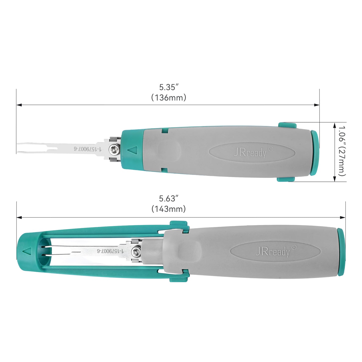 JRready JRconDRK-1-1579007-6 Dual-Pin Terminal Extraction Tool for AMP MCP 2.8k series connectors in VW, Audi, Skoda automotive applications