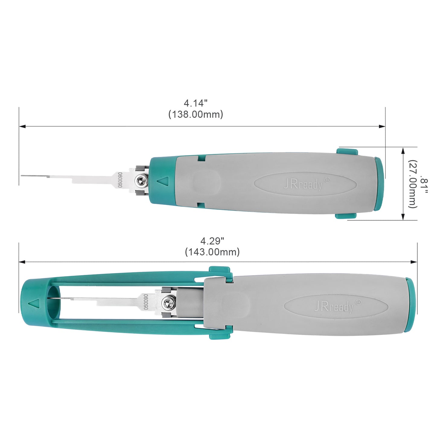 JRready JRconDRK-N050090 Single-Pin Terminal Extraction Tool for automotive ECU/display device connectors, TH.025 series connectors, and china domestic DJ1.8 series automotive connectors