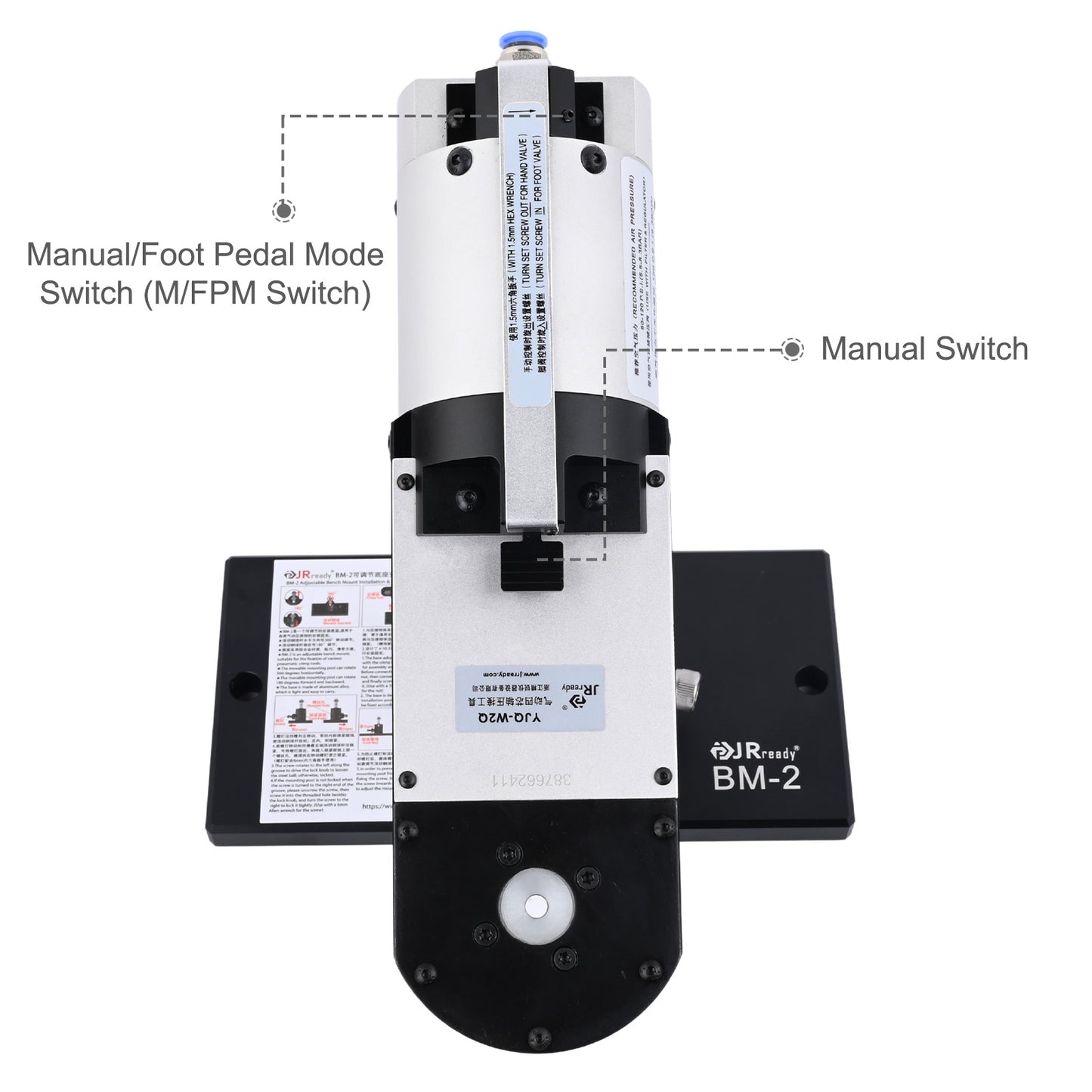 JRready ST4020 Tool Kit: YJQ-W2Q M22520/1-01 Pneumatic Crimp Tool & Universal Positioner (M22520/1-05)12-26AWG