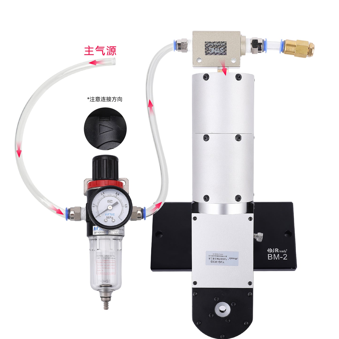 ST4030 Pneumatic Crimp Tool Kit: YJQ-W3Q WA27-309-2C Pneumatic Mid-Current Range Crimp Tool & UF3-C001 Adjustable Positioner 8-18 AWG