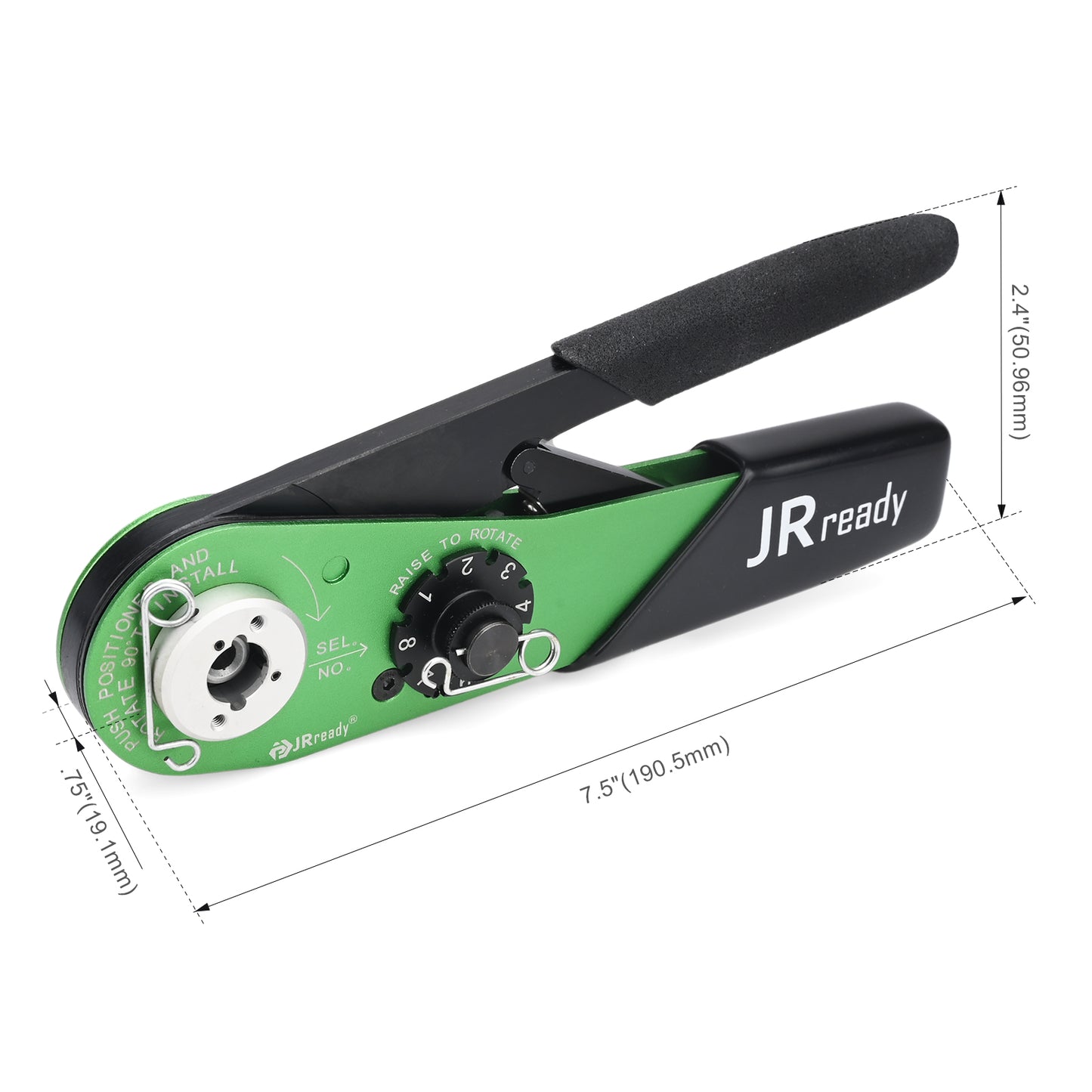 JRready YJQ-W7A M22520/7-01 Aviation Wire Crimp Tool 16-28AWG (1.32-0.08mm²)