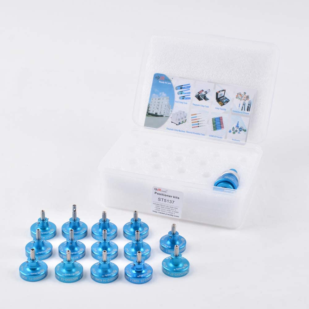 JRready ST5137 Positionierer-Kit: 14 Positionierer der K-Serie & Universalpositionierer für NEW-AS2 YJQ-W1A YJQ-W1Q Crimpwerkzeug
