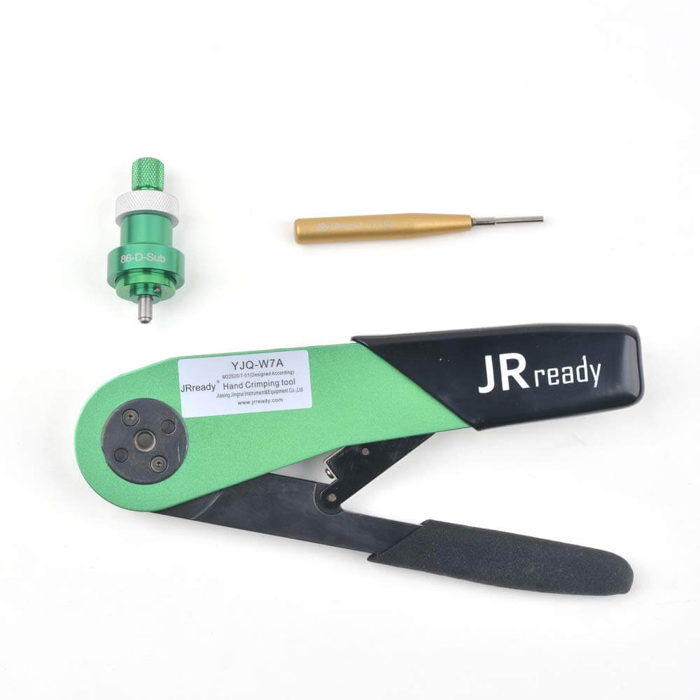 JRready JST2511:YJQ-W7A Crimper 16-28AWG, 86-D-SUB Positioner, TL08 Removal Tool for HARTING(HAN D-SUB), TE(D-SUB), WAIN(HM, D-SUB, HR23) series connectors