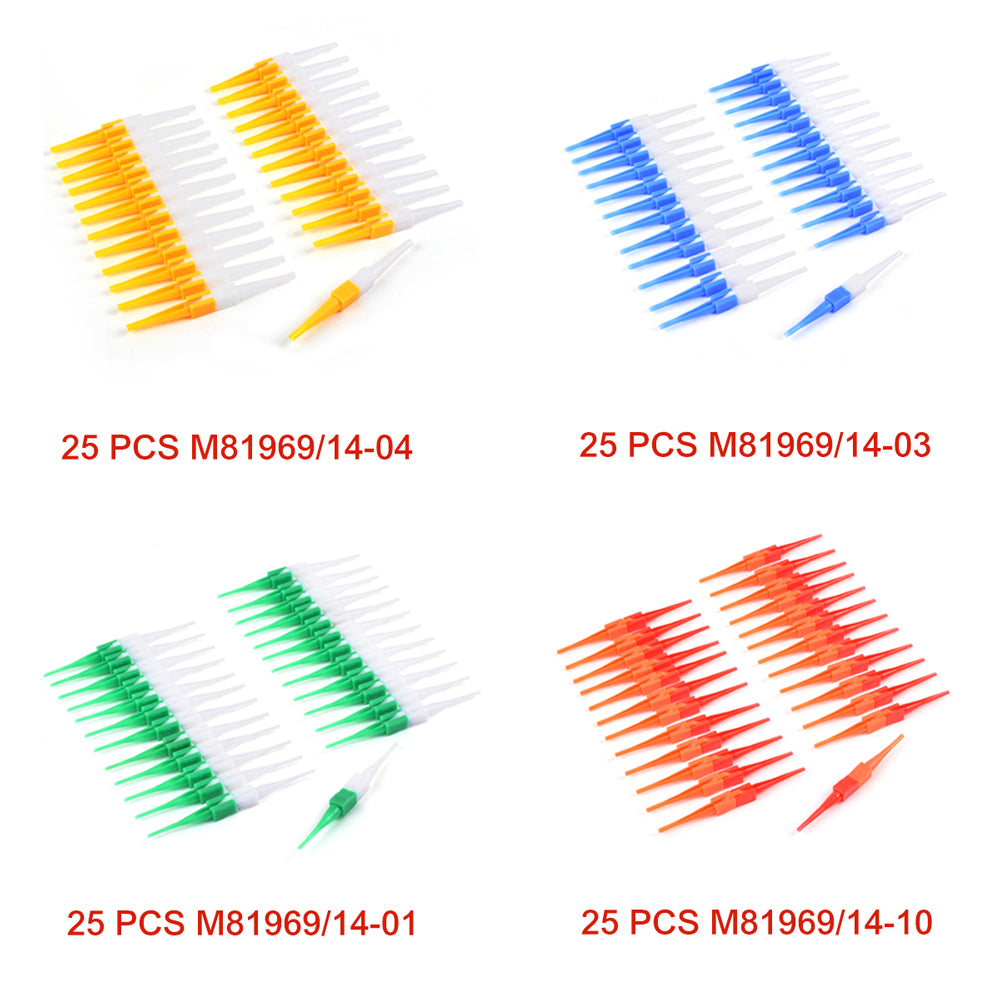 JRready 100 PCS INSERTION & EXTRACTION TOOL KIT: M81969/14-01*25 & M81969/14-03*25 & M81969/14-04*25 & M81969/14-10*25