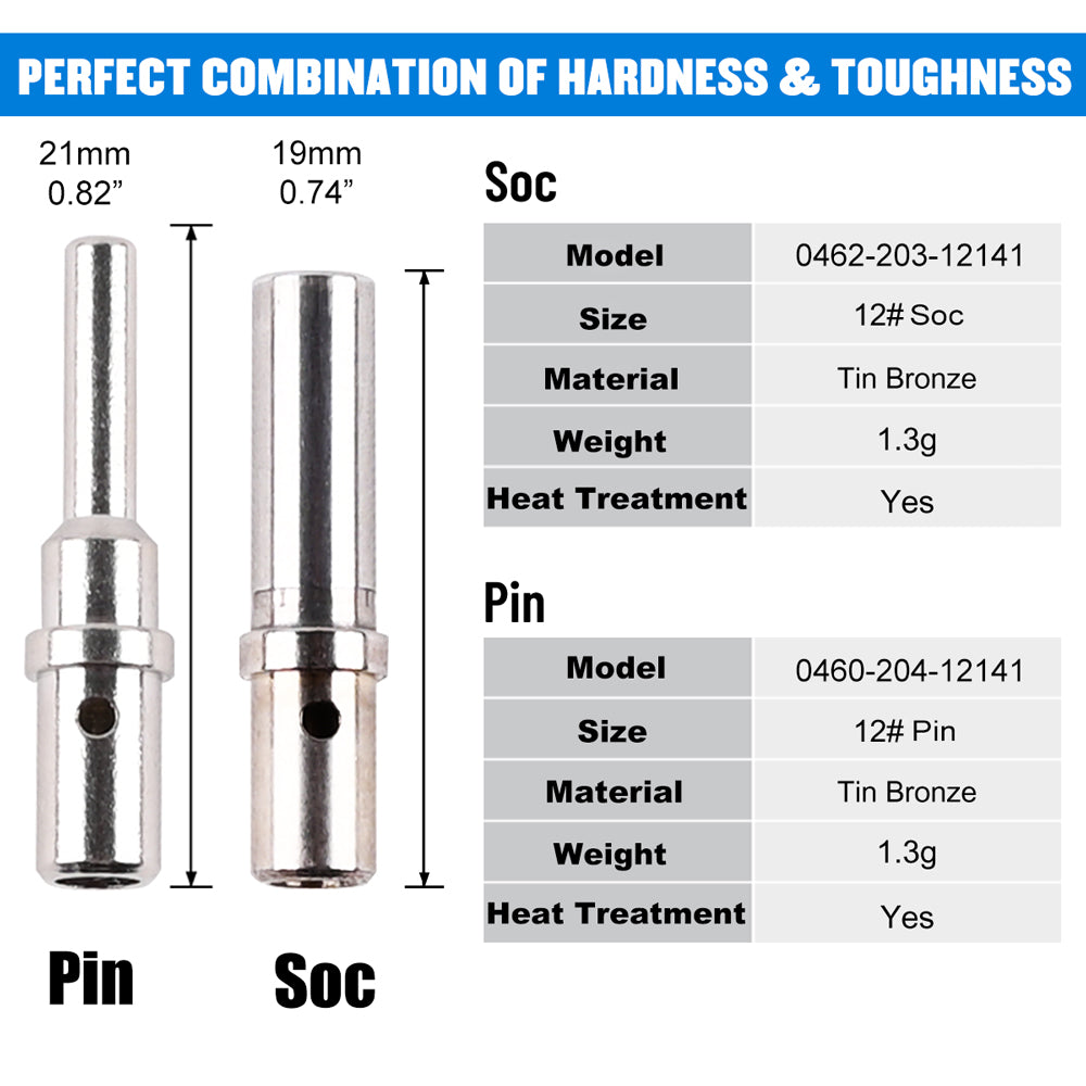 JRready ST6374-0202 DTP 2 Pin Connectors 2 Pairs & Solid Contacts / ST6374-0402 DTP 4 Pin Connectors 2 Pairs & Solid Contacts