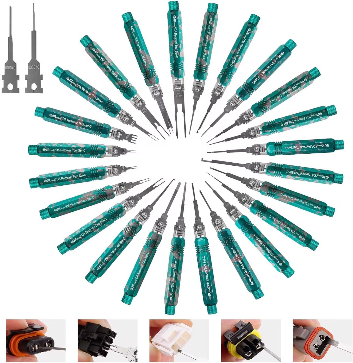 NEW PRODUCT--Buy over 2 sets 50%off Discount-JRready ST5278 Replacement Tip Kit(26 pcs) / ST5230 Tip Kit (27 pcs) for Extraction Tool Terminal Release Tool for Deutsch,AMP/TE,Molex,Delphi,JST,Harting Connectors / ST5321 Tool Kit (handles*24 & tips*27)