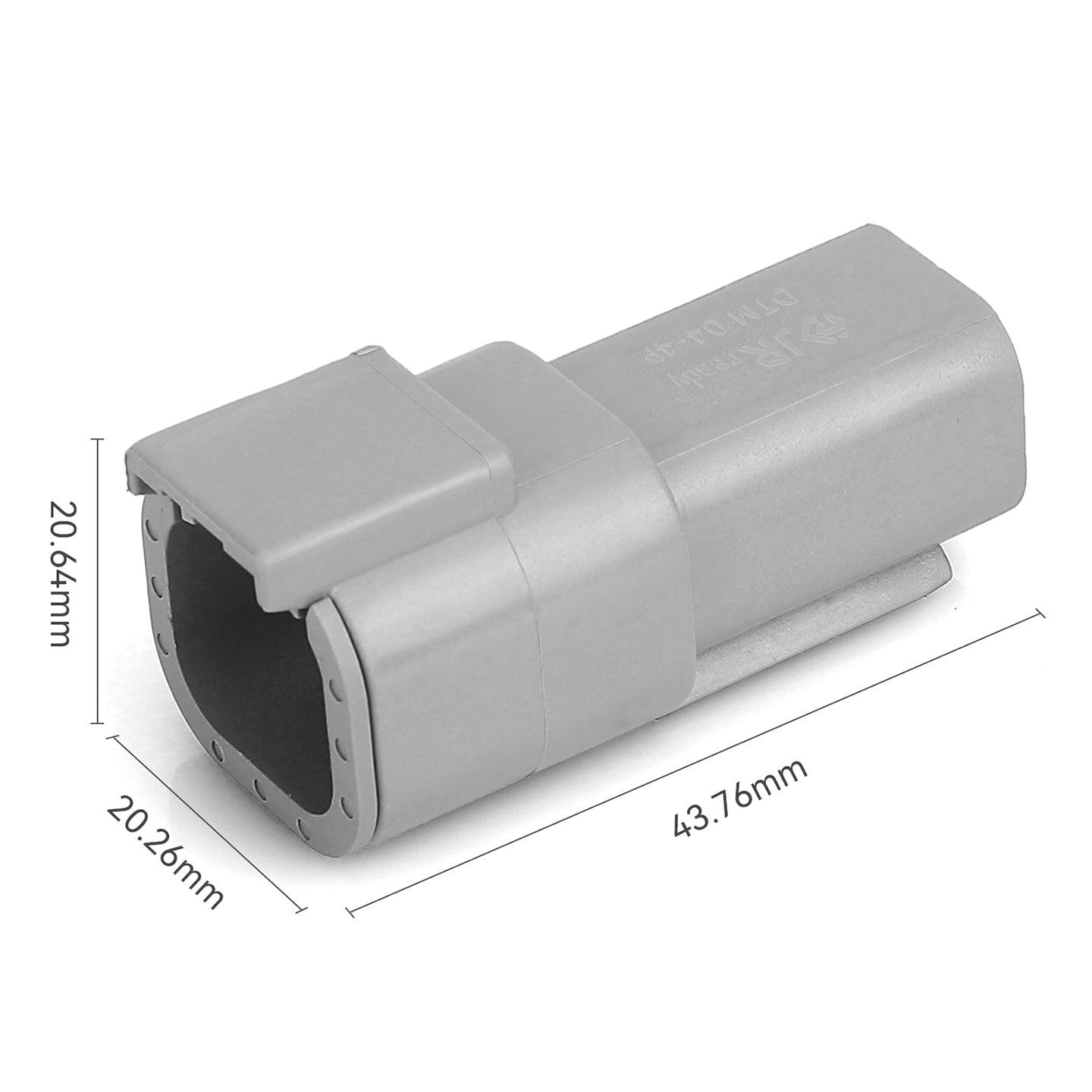 JRready 4-Pin Deutsch DTM Connector Kit with #20 Stamped Contacts, 16-22 AWG - Waterproof Marine, Truck, Motorcycle, Agricultural & Alternative Energy