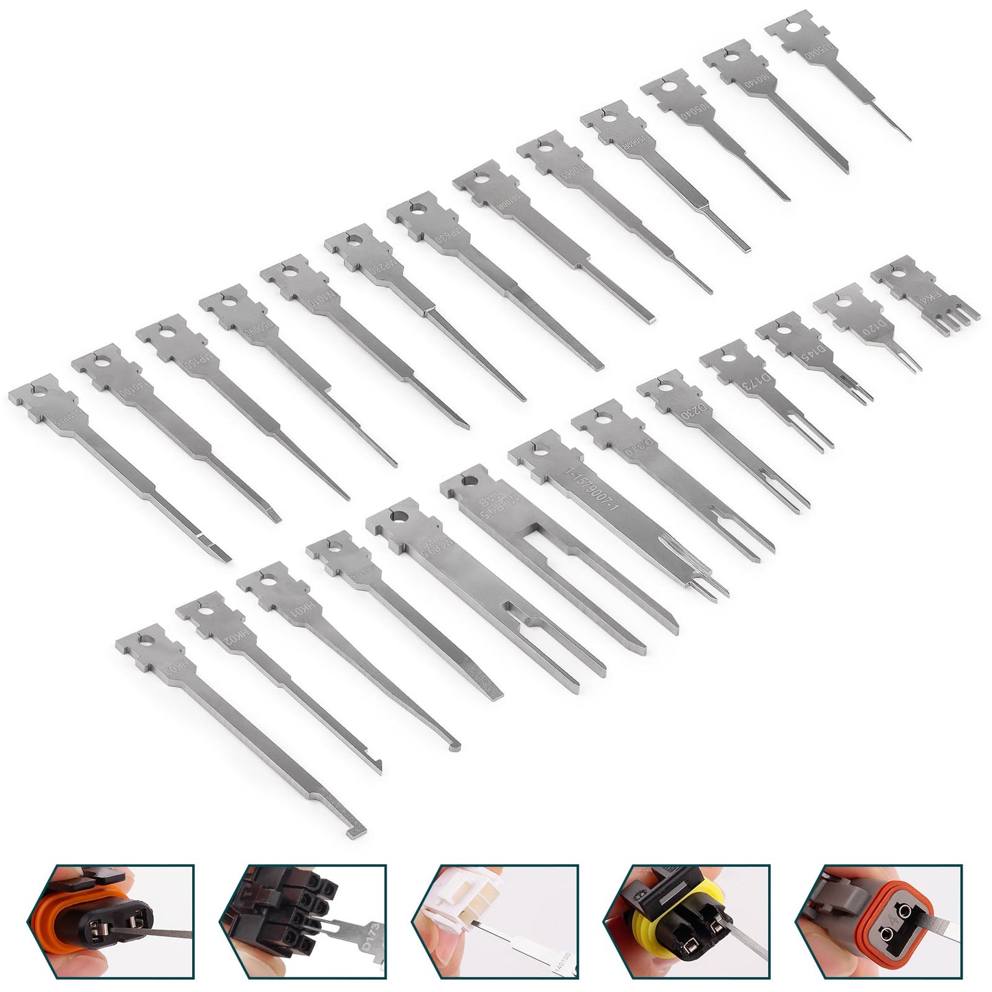 NEW PRODUCT--Buy over 2 sets 50%off Discount-JRready ST5278 Replacement Tip Kit(26 pcs) / ST5230 Tip Kit (27 pcs) for Extraction Tool Terminal Release Tool for Deutsch,AMP/TE,Molex,Delphi,JST,Harting Connectors / ST5321 Tool Kit (handles*24 & tips*27)