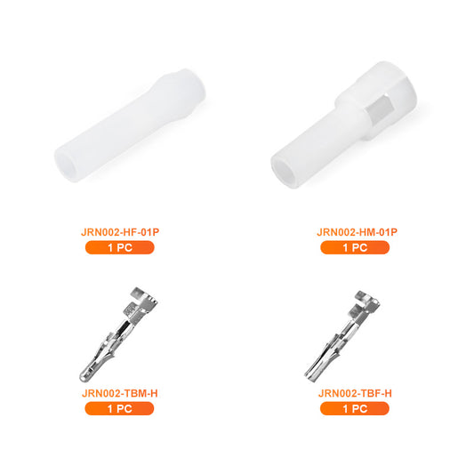 JRready JRN002 1 Pin Standard.093 Pin and Socket Connectors 1 Circuits (20 Matched Sets), 14-20 AWG, Compatible with Molex Standard.093 Male& Female Connector, 5.03 mm Pitch, Free Hanging