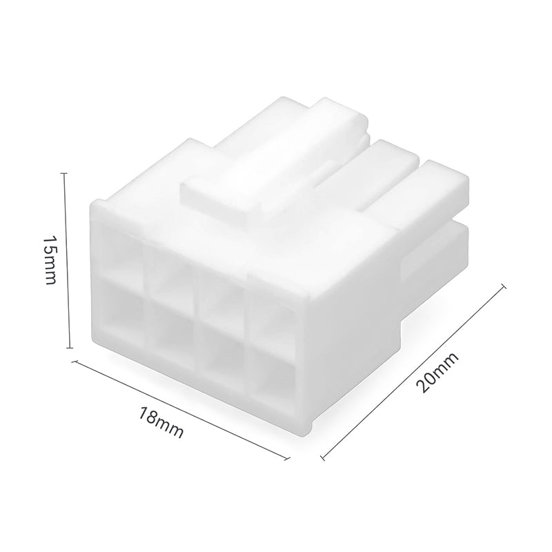 JRready JRN011 8 Pin Mini-Fit Jr Power Connector Receptacle Housing Plug Automotive Electrical Crimp Terminals 18-24AWG Connectors Compatible with Molex Mini-Fit Jr. 4.2mm Pitch(20 sets）