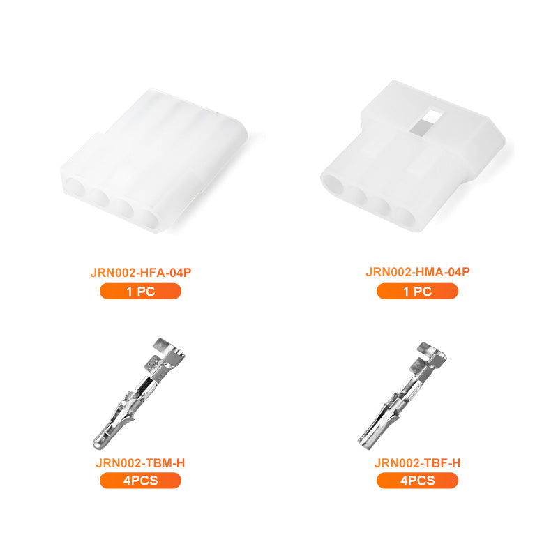 JRready JRN002 4 Pin Standard.093 Pin and Socket Connectors 4 Circuits (20 Matched Sets), 14-20 AWG, Compatible with Molex Standard.093 Male& Female Connector, 5.03 mm Pitch, Free Hanging