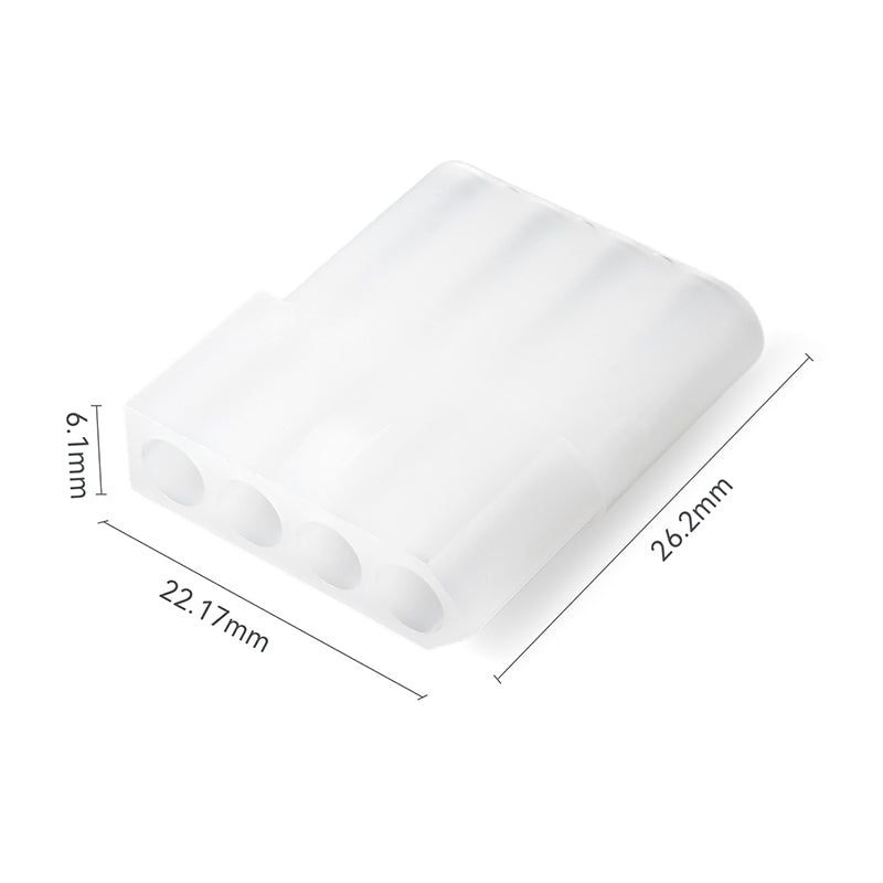 JRready JRN002 4 Pin Standard.093 Pin and Socket Connectors 4 Circuits (20 Matched Sets), 14-20 AWG, Compatible with Molex Standard.093 Male& Female Connector, 5.03 mm Pitch, Free Hanging