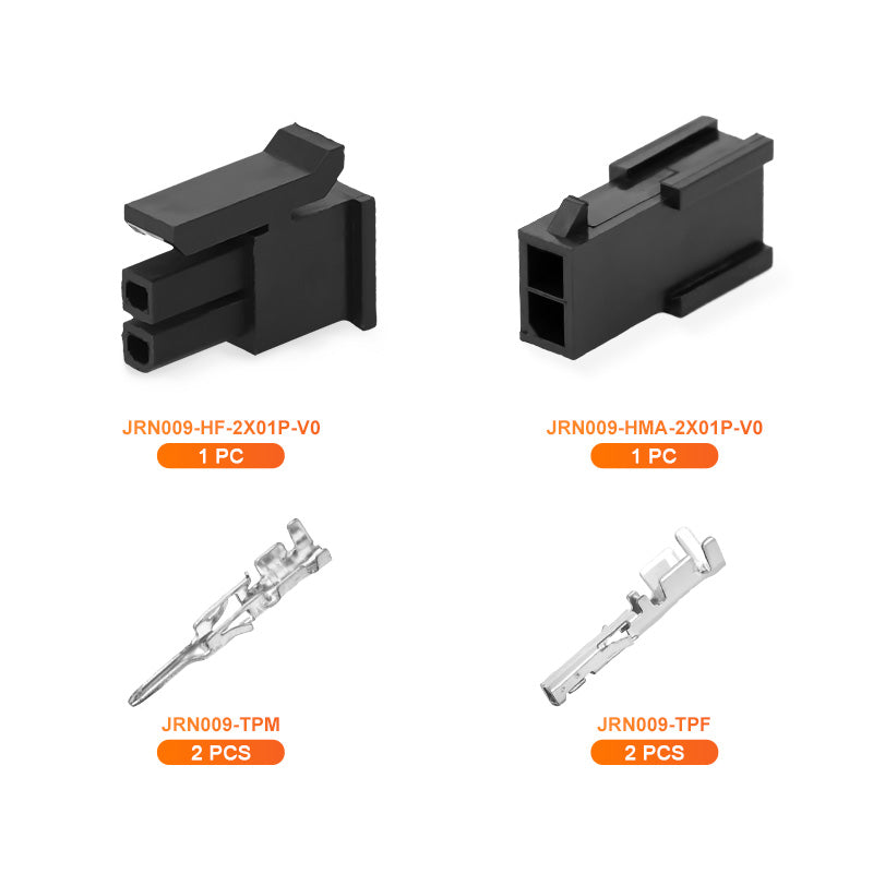 JRready JRN009 2 Pin 2 Circuits Micro-Fit Connector Kit Male Female Receptacle Housing Plug Wire Connector 20-24AWG Terminals Pin Sockets 3.0MM Pitch（20 Sets）