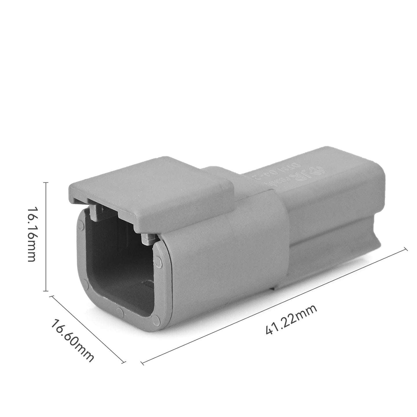 JRready DTM Series 2-Pin Connector Kit, 12 Sets with Wedge Locks & 20# Machined Solid Pin/Socket, 20-22AWG, Heavy-Duty for Truck Marine Agricultural