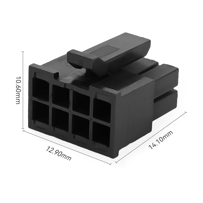 JRready JRN009 8 Pin 8 Circuits Micro-Fit Connector Kit Male Female Receptacle Housing Plug Wire Connector 20-24AWG Terminals Pin Sockets 3.0MM Pitch（20 Sets）