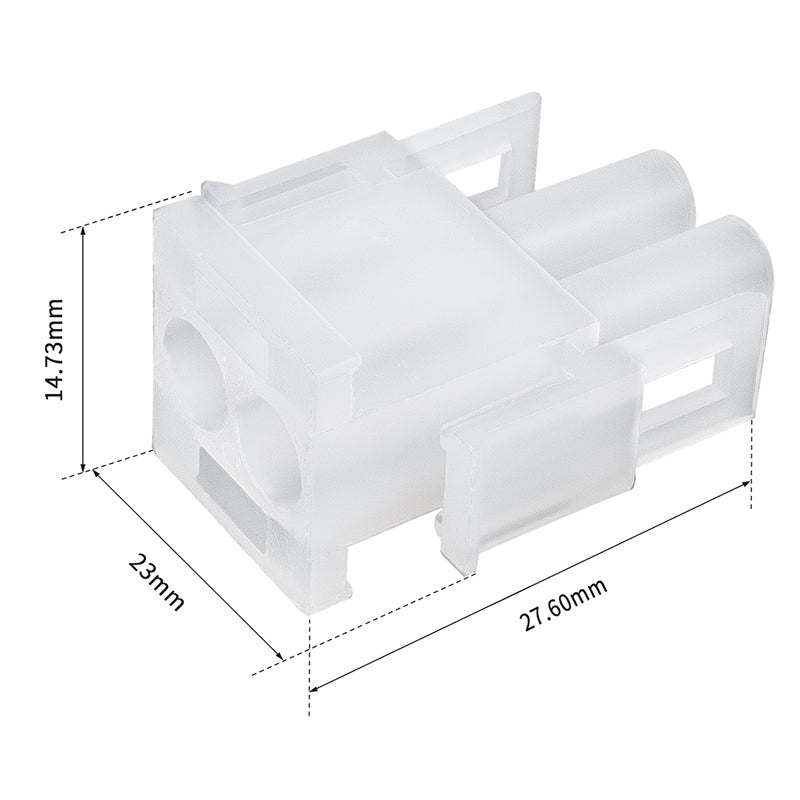 JRready MOLEX Connector JRN001 2 Pin (20Matched Sets), 2.13mm Diameter Sockets 14-20 AWG, Compatible with Molex MLX Power Connector, 6.35mm Pitch, Free Hanging(20 sets）