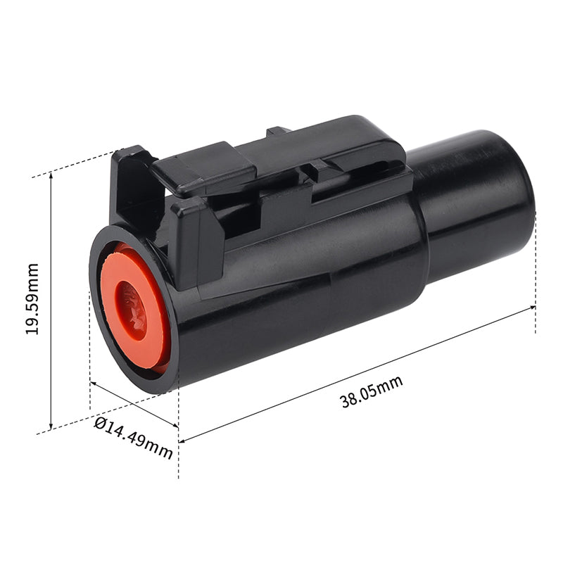 JRready Deutsch DTHD Series 1-Pin Kit with #4 Stamped Contacts, 6-10 AWG - High-Current Waterproof Marine, Truck, Agricultural & Alternative Energy