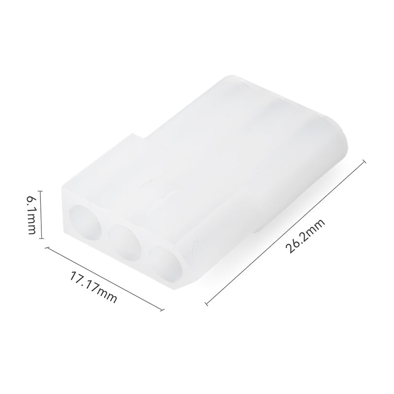 JRready JRN002 3 Pin Standard.093 Pin and Socket Connectors 3 Circuits (20 Matched Sets), 14-20 AWG, Compatible with Molex Standard.093 Male& Female Connector, 5.03 mm Pitch, Free Hanging