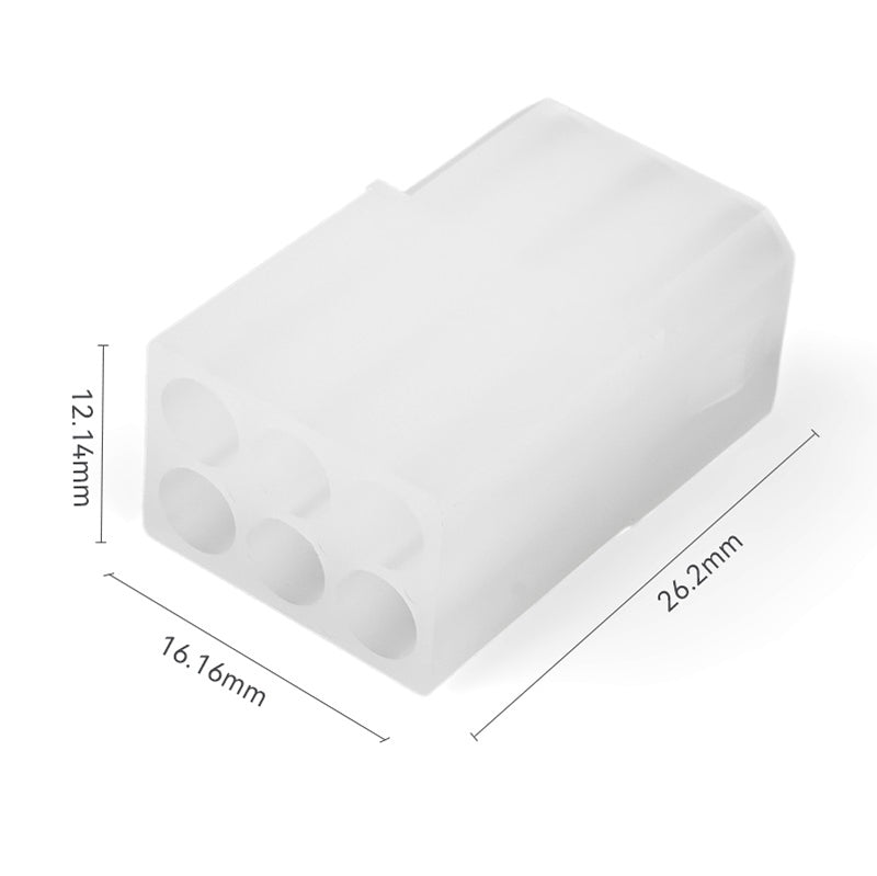 JRready JRN002 6 Pin Standard.093 Pin and Socket Connectors 6 Circuits (20 Matched Sets), 14-20 AWG, Compatible with Molex Standard.093 Male& Female Connector, 5.03 mm Pitch, Free Hanging