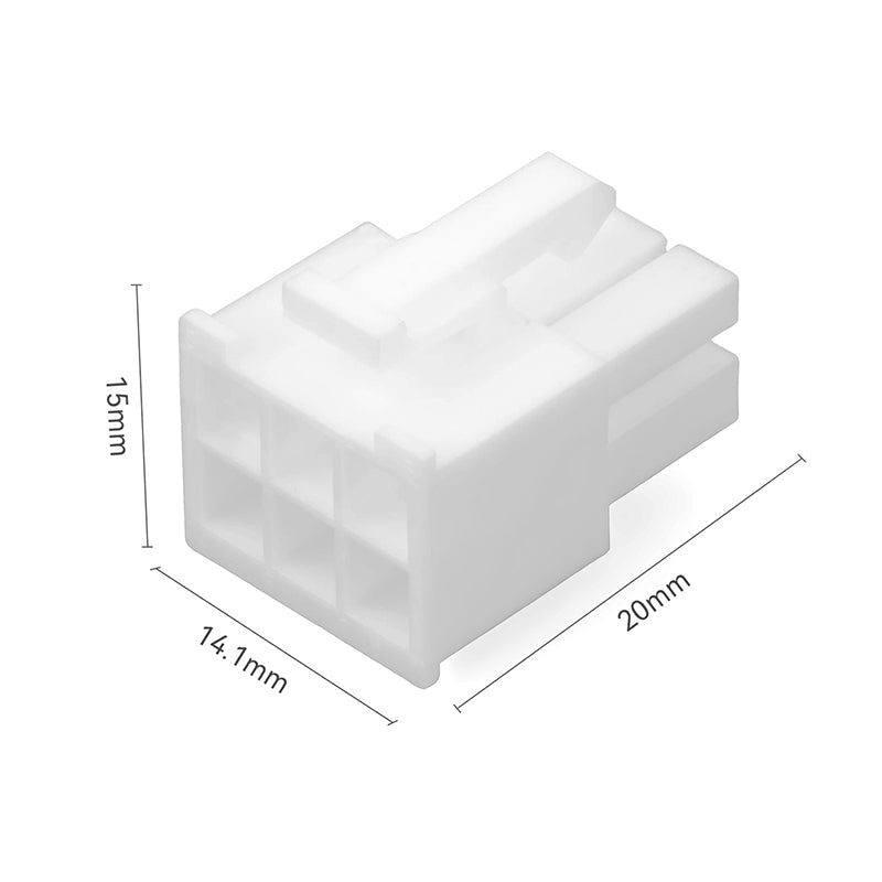 JRready JRN011 6 Pin Mini-Fit Jr Power Connector Receptacle Housing Plug Automotive Electrical Crimp Terminals 18-24AWG Connectors Compatible with Molex Mini-Fit Jr. 4.2mm Pitch(20 sets）