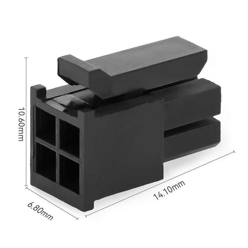 JRready JRN009 4 Pin 4 Circuits Micro-Fit Connector Kit Male Female Receptacle Housing Plug Wire Connector 20-24AWG Terminals Pin Sockets 3.0MM Pitch（20 Sets）