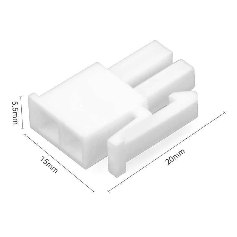 JRready JRN011 2 Pin Mini-Fit Power Wire Connector Kit 4.2mm Pitch Plug Receptacle Housing 18-24AWG Crimp Terminals Pin Sockets Natural（20 sets）