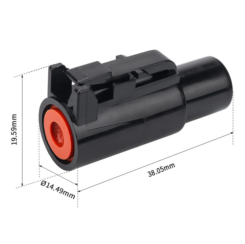 JRready Deutsch DTHD Series 1-Pin Kit with #8 Solid Contacts, 8-12 AWG - High-Current Waterproof Marine, Truck, Agricultural & Alternative Energy