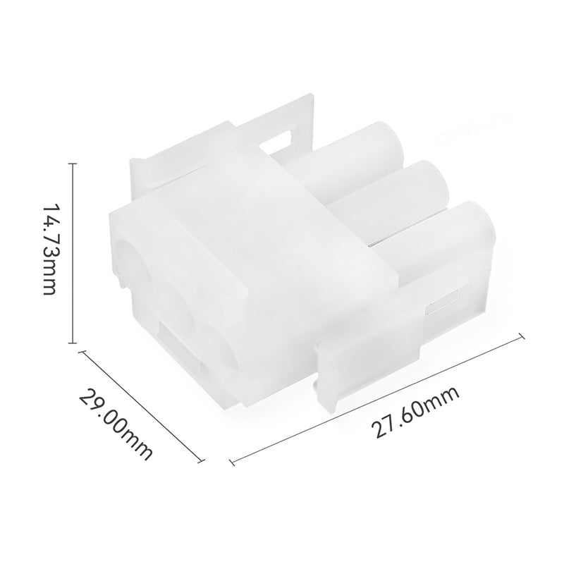 JRready MOLEX Connector JRN001 3 Pin (20Matched Sets), 2.13mm Diameter Sockets 14-20 AWG, Compatible with Molex MLX Power Connector, 6.35mm Pitch, Free Hanging(20 sets）