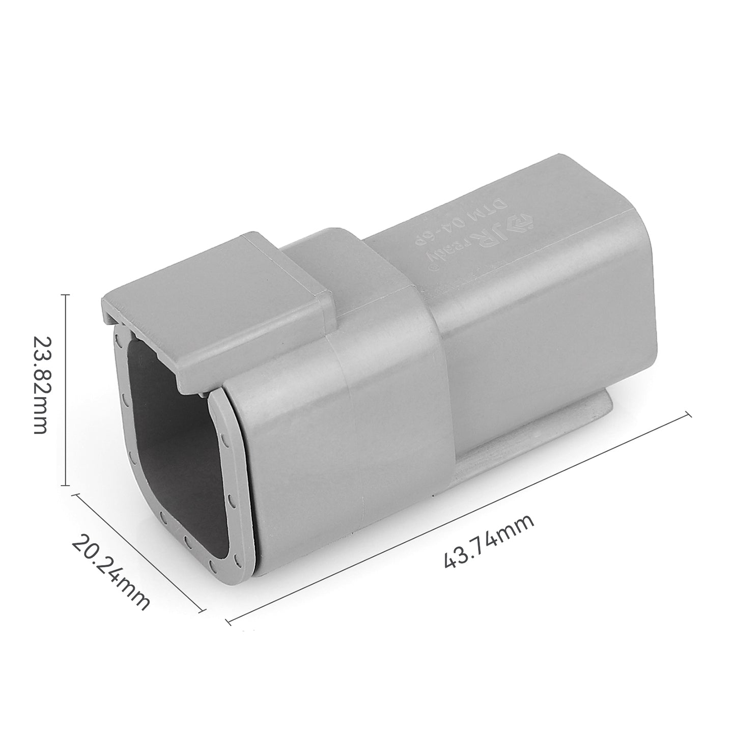 JRready 6-Pin Deutsch DTM Connector Kit with #20 Stamped Contacts, 16-22 AWG - Waterproof Marine, Truck, Motorcycle, Agricultural & Alternative Energy