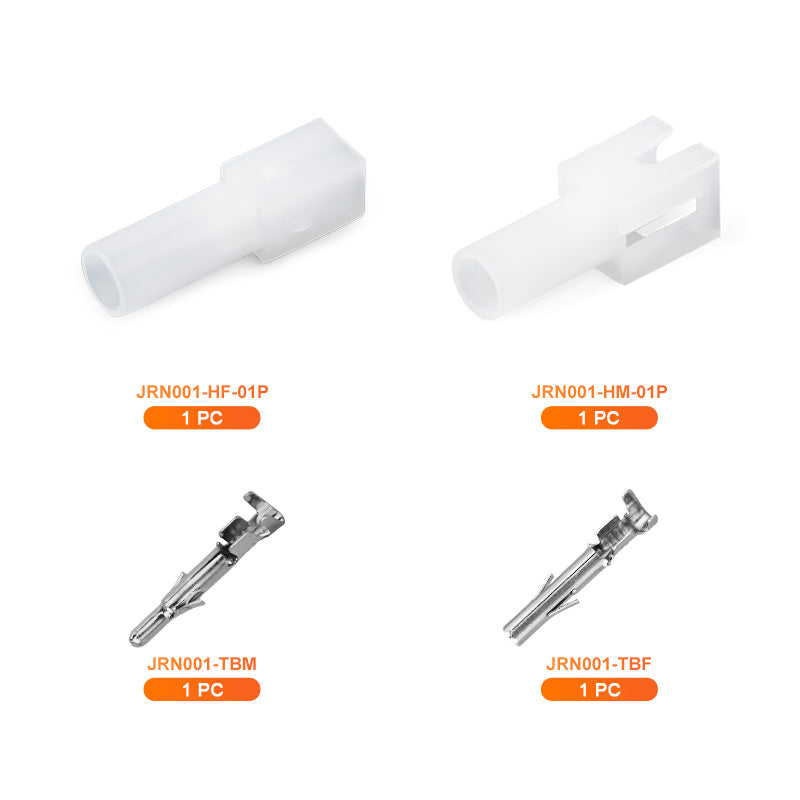 JRready MOLEX Connector JRN001 1 Pin (20Matched Sets), 2.13mm Diameter Sockets 14-20 AWG, Compatible with Molex MLX Power Connector, 6.35mm Pitch, Free Hanging(20 sets）