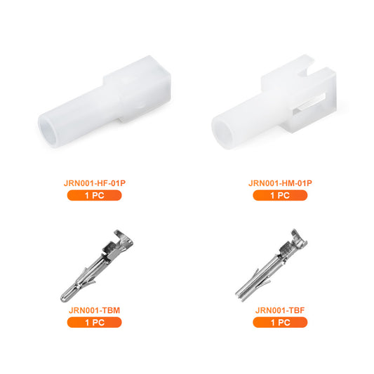 JRready MOLEX Connector JRN001 1 Pin (20Matched Sets), 2.13mm Diameter Sockets 14-20 AWG, Compatible with Molex MLX Power Connector, 6.35mm Pitch, Free Hanging(20 sets）