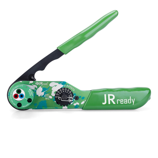 JRready ST2195 Tool Kit:  NEW-ASF1G Green Version Crimping Tool(M22520/1-01 Equivalent)  & TH-CP20 Positioner 12-26AWG