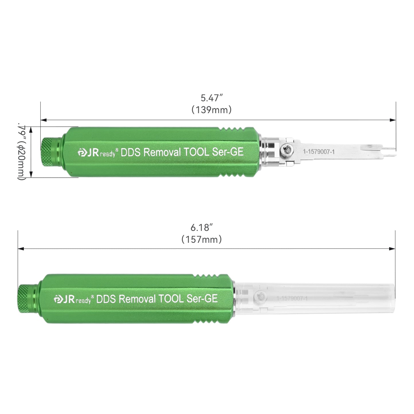 JRready JRDDS-1-1579007-1-01/ JRDDS-1-1579007-1-07 Strumento di estrazione terminale a doppio pin per spine AMP MCP 1.5k, DCU (P/N: 4F0 