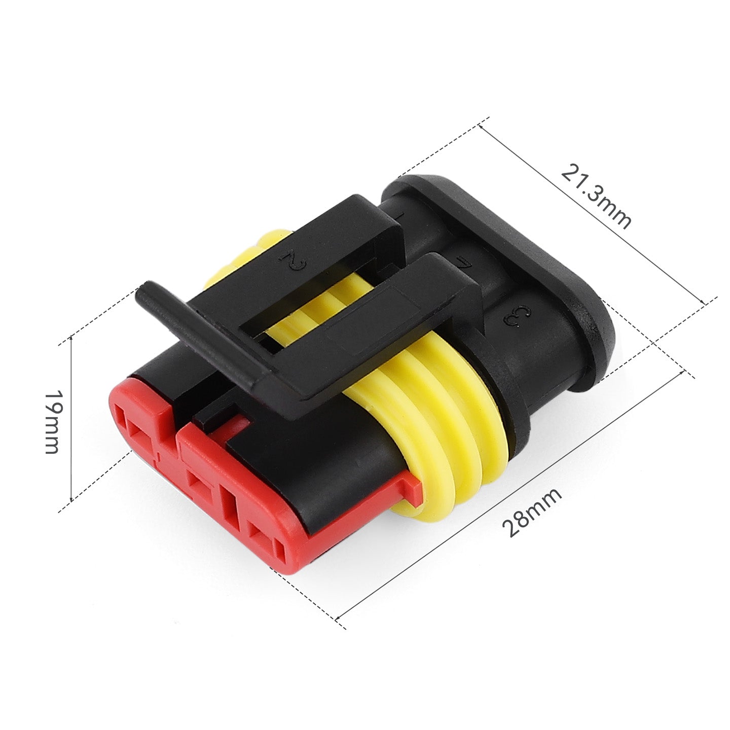 JRready 3-Pin Automotive Wire Connectors - Superseal 1.5 Series Waterproof Electrical Connectors, Automotive Electrical Connectors Kit (6 Sets)