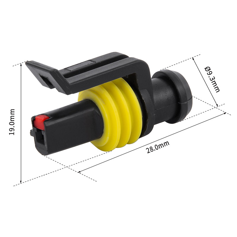 JRready 1-Pin Automotive Wire Connectors - Superseal 1.5 Series Waterproof Electrical Connectors, Automotive Electrical Connectors Kit (6 Sets)