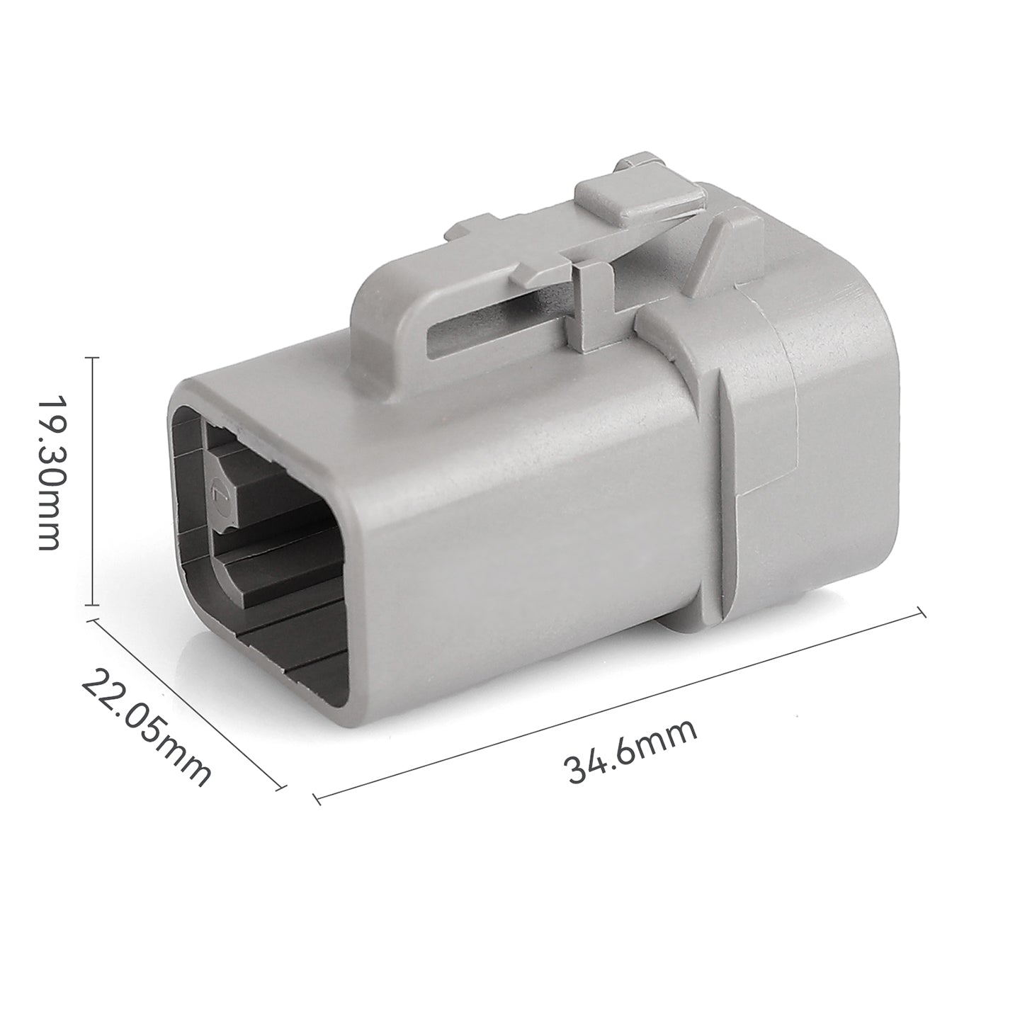 JRready 4-Pin Deutsch DTP Connector Kit with #12 Stamped Contacts, 12-14 AWG (25A) - Waterproof Marine, Truck, Agricultural & Alternative Energy