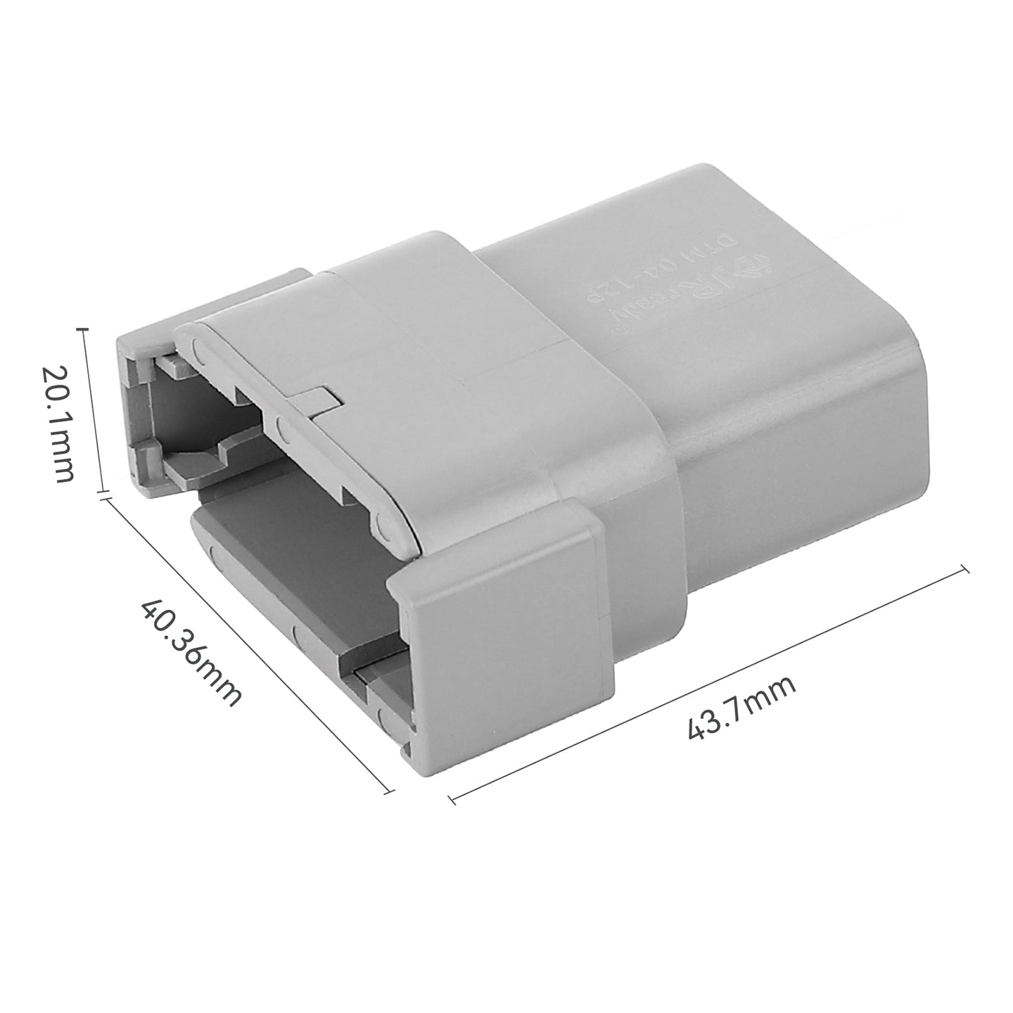 JRready 12-Pin Deutsch DTM Connector Kit with #20 Solid Contacts, 16-22 AWG - Waterproof Marine, Truck, Motorcycle, Agricultural & Alternative Energy