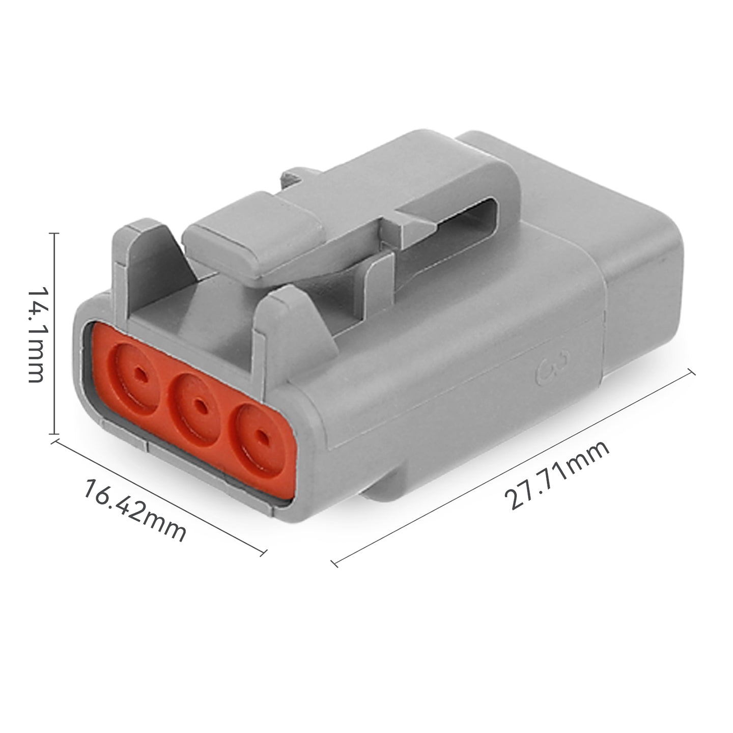 JRready 3-Pin Deutsch DTM Connector Kit with #20 Solid Contacts, 16-22 AWG - Waterproof Marine, Truck, Motorcycle, Agricultural & Alternative Energy