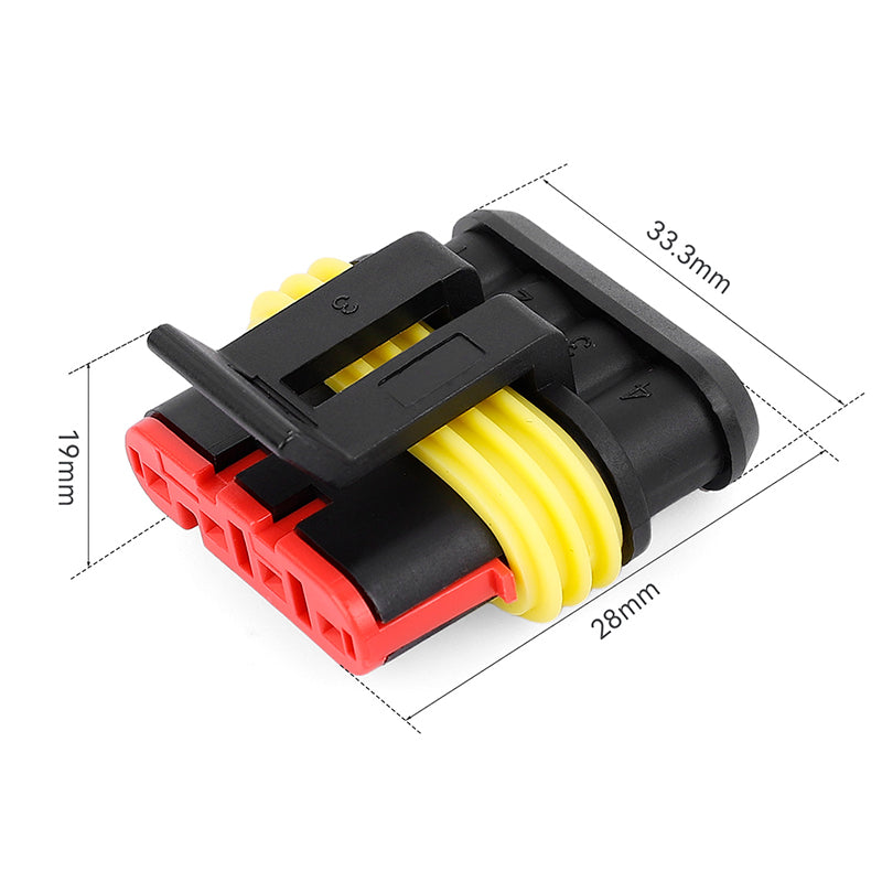 JRready 5-Pin Automotive Wire Connectors - Superseal 1.5 Series Waterproof Electrical Connectors, Automotive Electrical Connectors Kit (6 Sets)