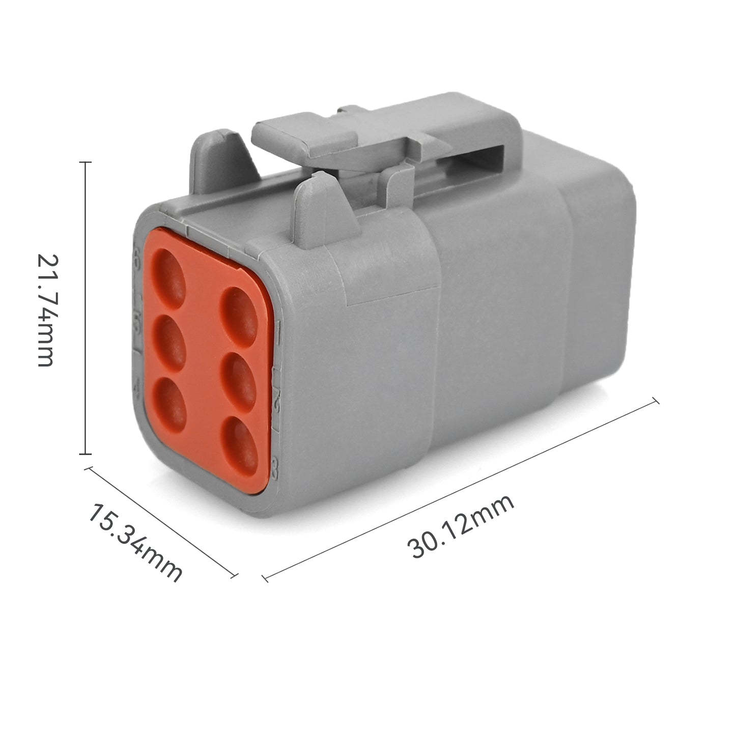 JRready 6-Pin Deutsch DTM Connector Kit with #20 Stamped Contacts, 16-22 AWG - Waterproof Marine, Truck, Motorcycle, Agricultural & Alternative Energy