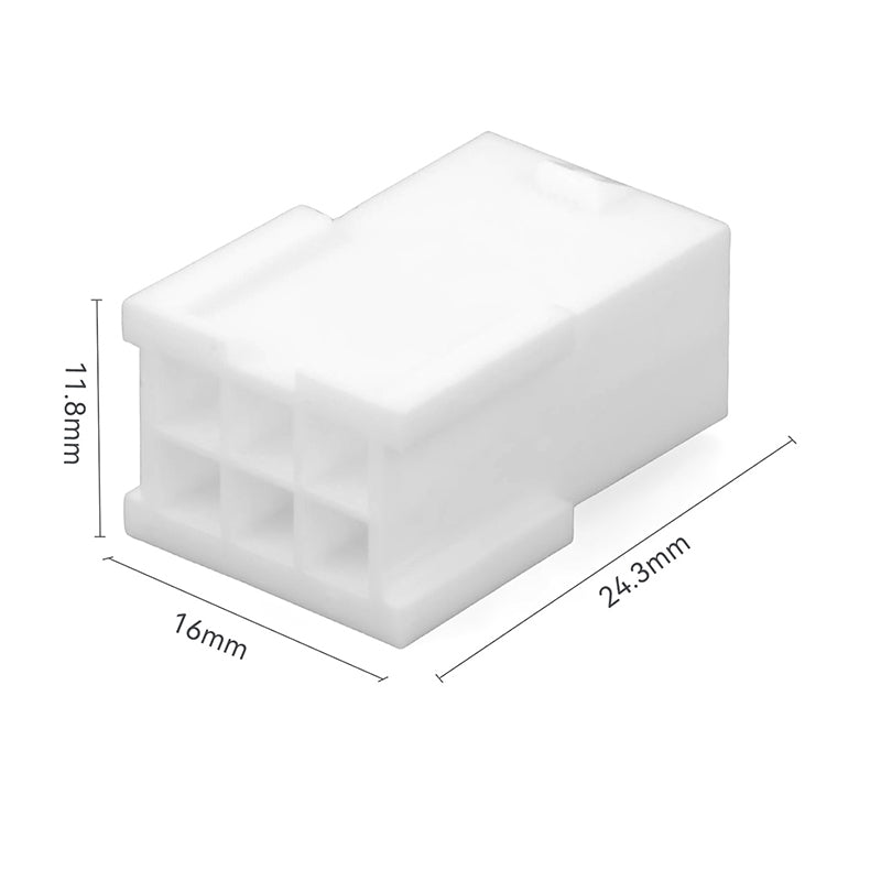 JRready JRN011 6 Pin Mini-Fit Jr Power Connector Receptacle Housing Plug Automotive Electrical Crimp Terminals 18-24AWG Connectors Compatible with Molex Mini-Fit Jr. 4.2mm Pitch(20 sets）